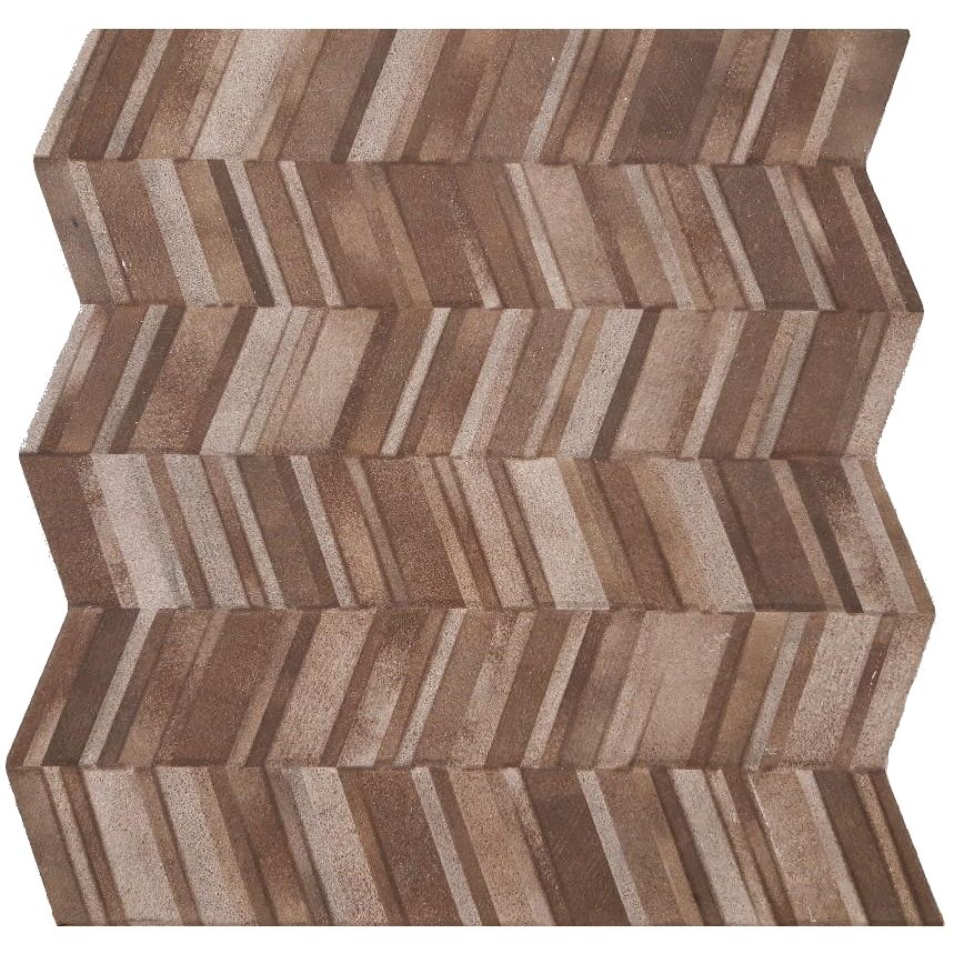 Chevron Brown 44x44 Porcelanato