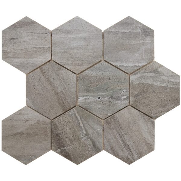Hexagon Fossil Grey Matta 29x35 Rektifioitu