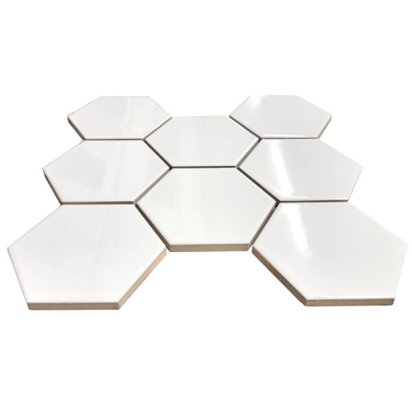 Hexagon White 21911 irtolaatta 12,4x10,7 - Image 2
